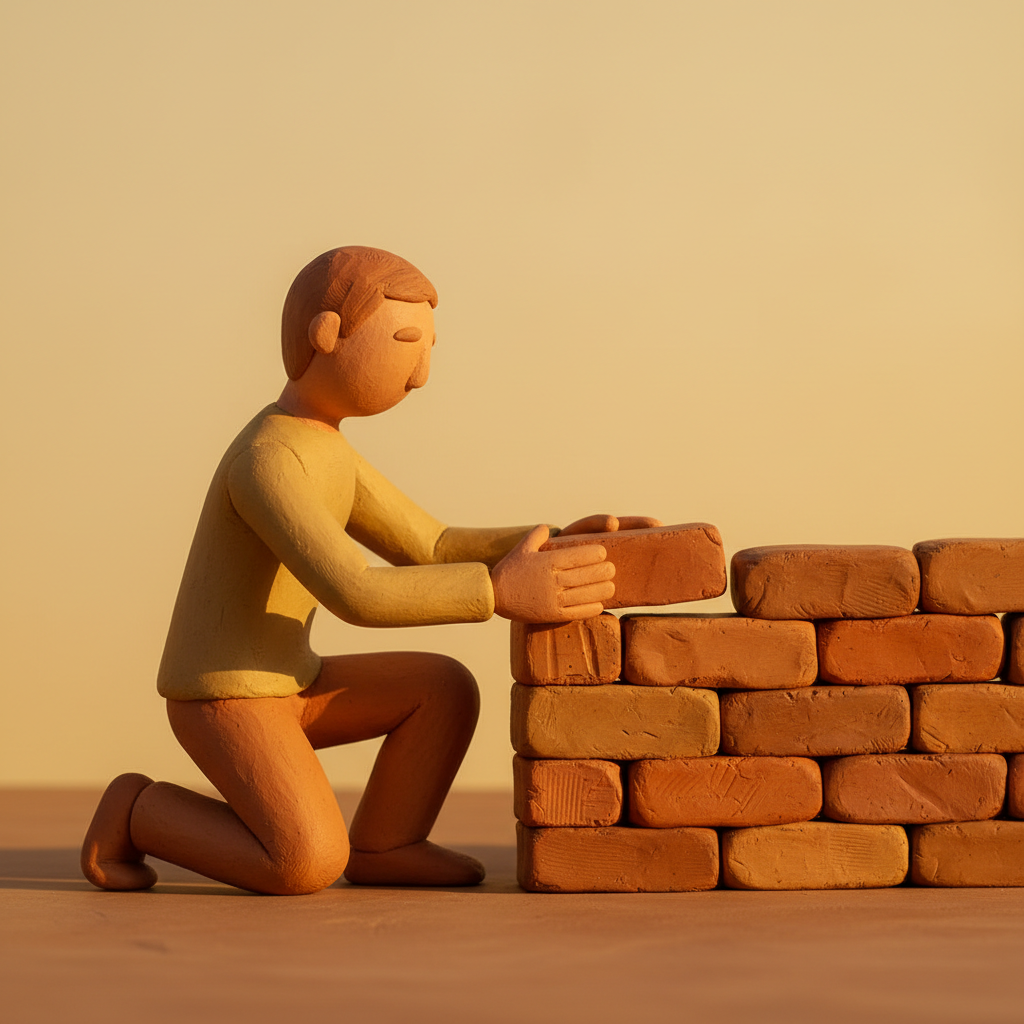 One brick, laid with care